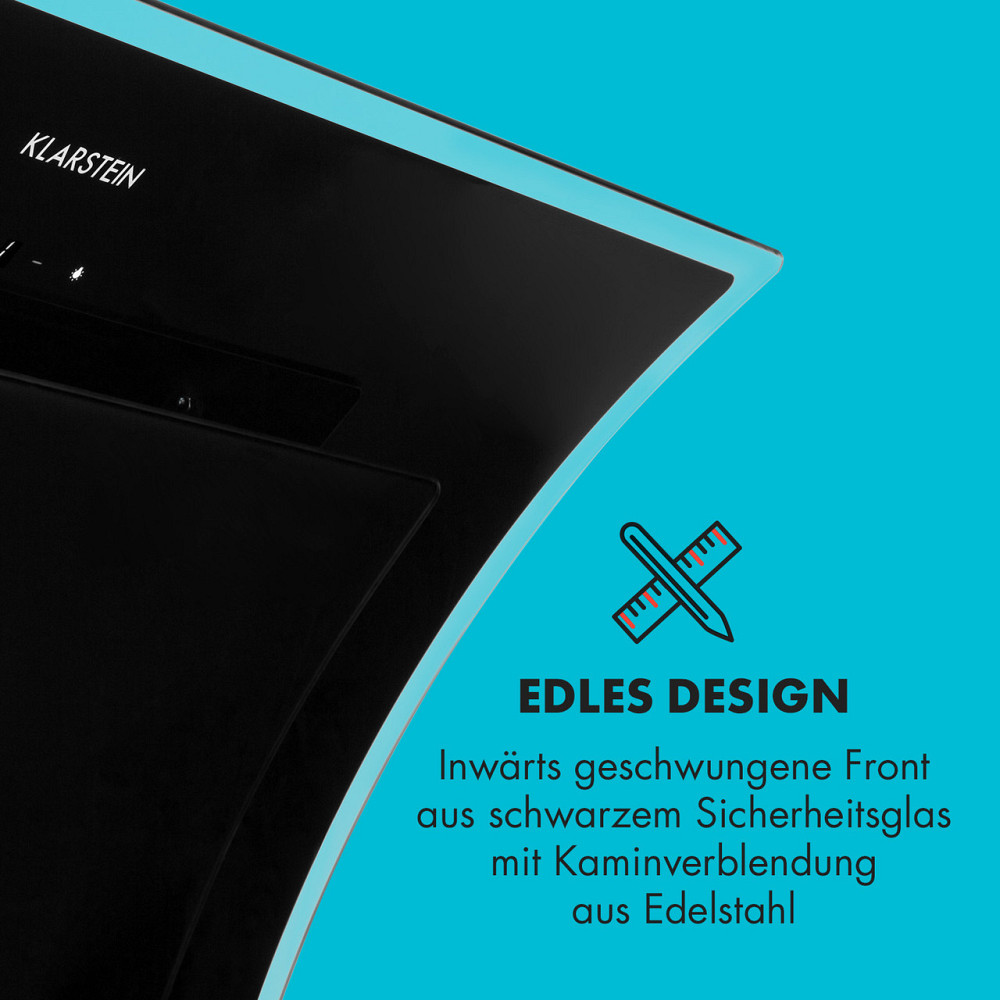 Вытяжка Sabia 90 90см 600м³/ч Светодиоды 3 уровня мощности черный черный (Германия, читать описание) Ровно - изображение 10