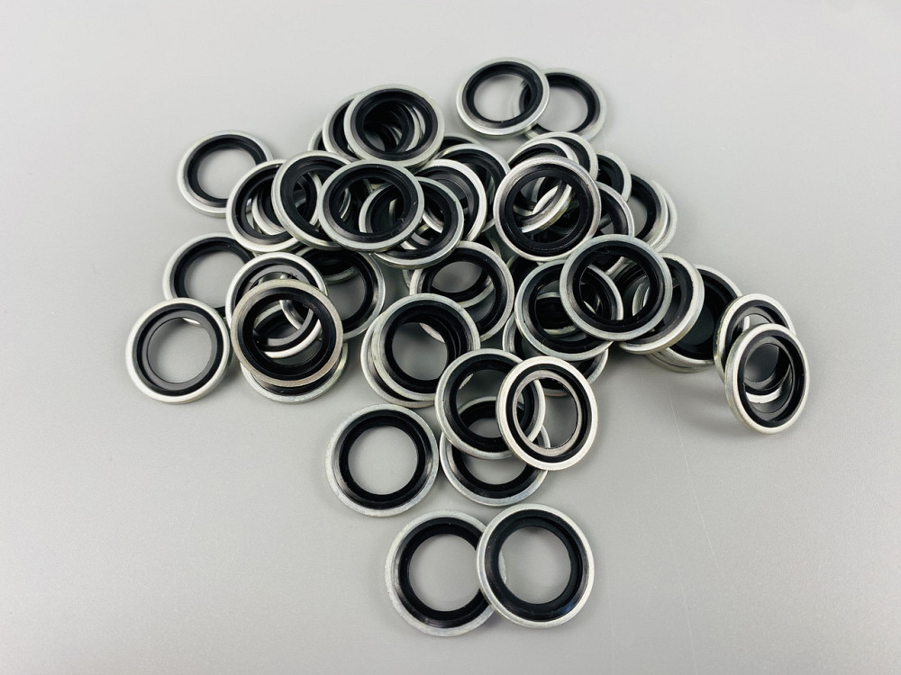 Шайба з гумовим кільцем NBR всередині (розмір 3/4), для гідравліки, олії, води, повітря. Мукачево - фото 2