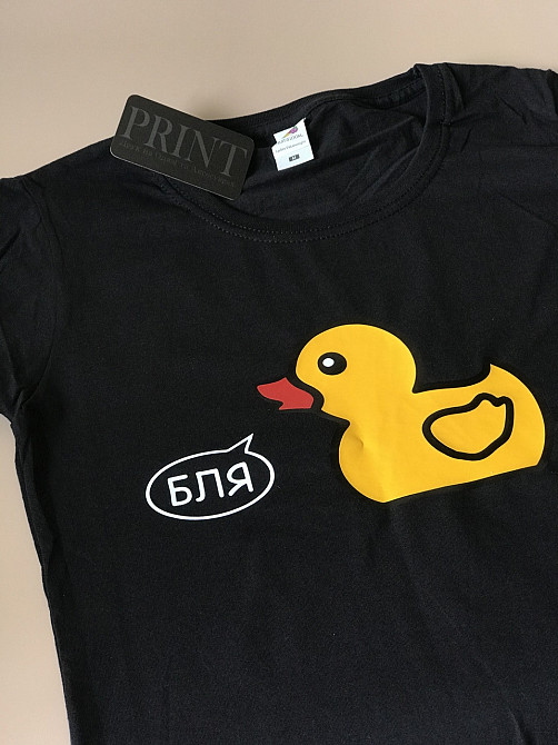 Женская\Мужская футболка 100% хлопок  с надписью  - БЛЯ Черновцы - изображение 3