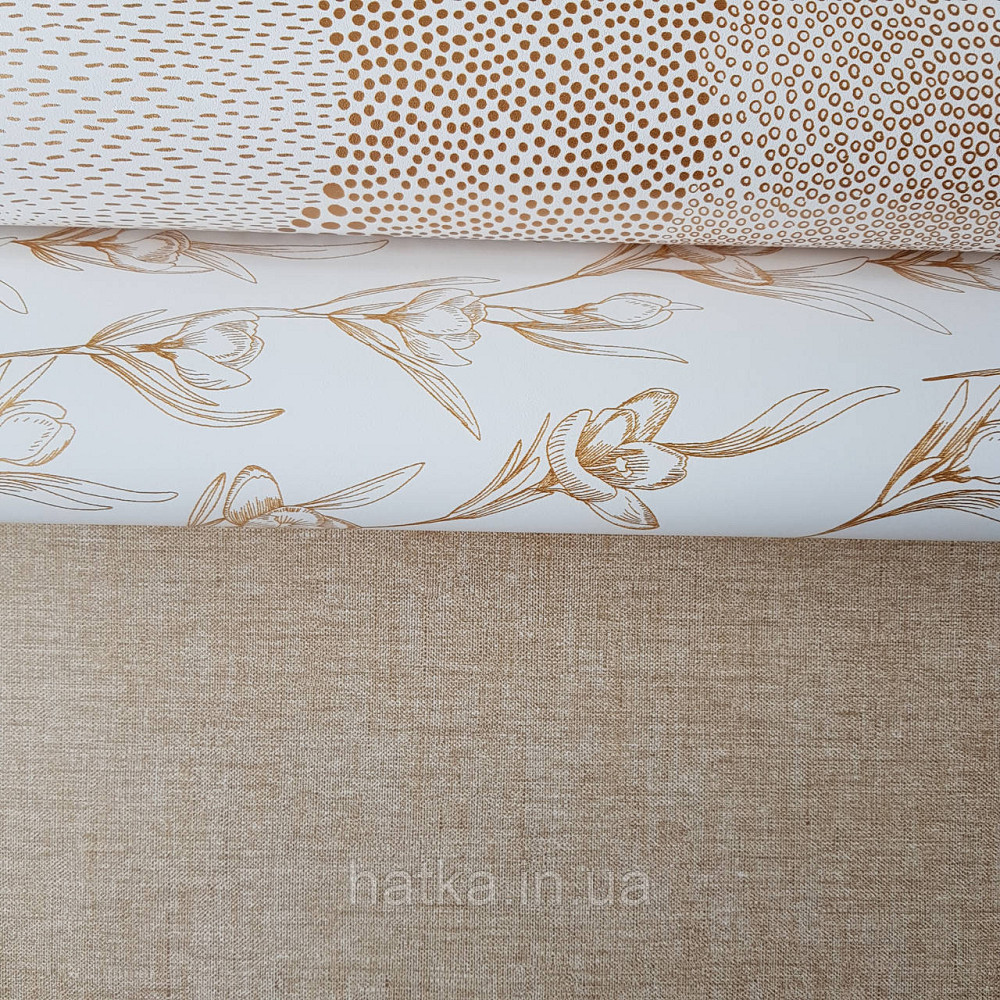 Обои виниловые на флизелине Caselio The Place to bed  0.53х10 м однотонные золотистые с молочным Киев - изображение 2