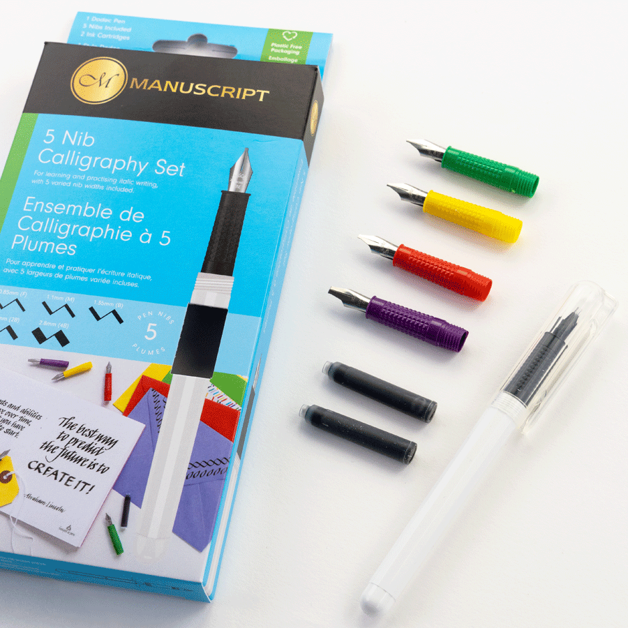 Набір для каліграфії 5 Nib Calligraphy Set (5 пер 2 картриджи) Manuscript Київ - фото 7
