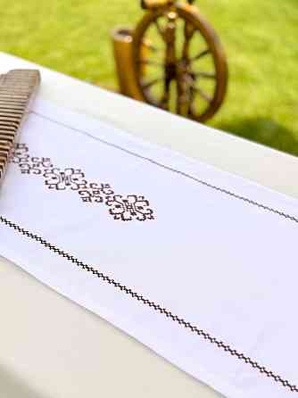 Ecotton Ранер доріжка Ecotton 45x170 см для обіднього столу водовідштовхувальна в етно-стилі бі Киев