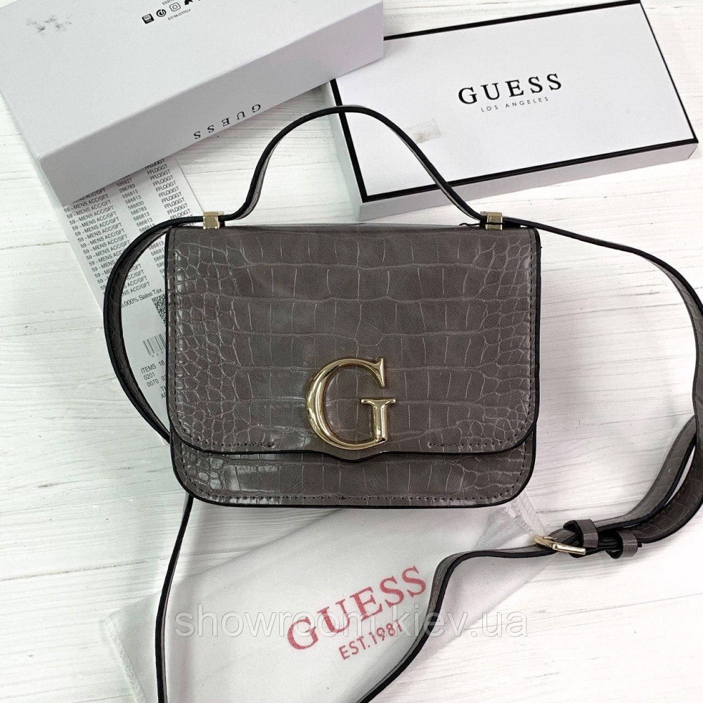 Небольшая сумочка на плечо Guess (6701) grey Киев - изображение 7
