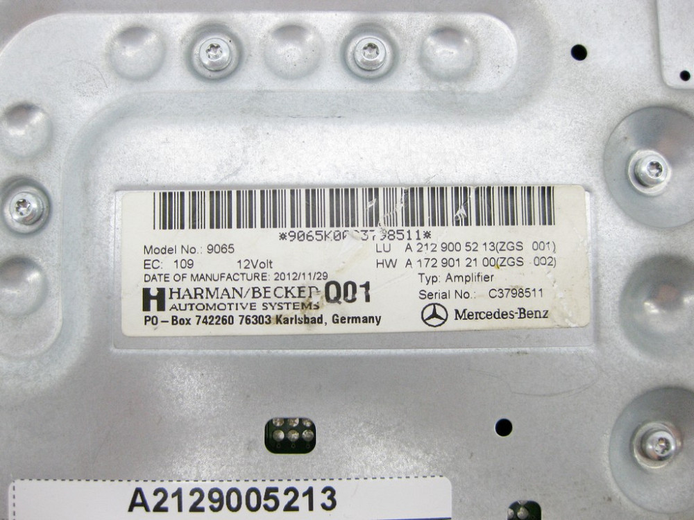 Mercedes-Benz  A2129005213 Аудіопідсилювач Harman / Becker E-Class W212 C207 C-Class W204 CLS C218 GLK X204 G-Class W463 Одеса - фото 8