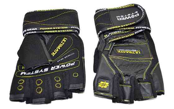 Рукавички для фітнесу Power System PS-2810 Ultimate Motivation Black/Yellow Line L Каменское