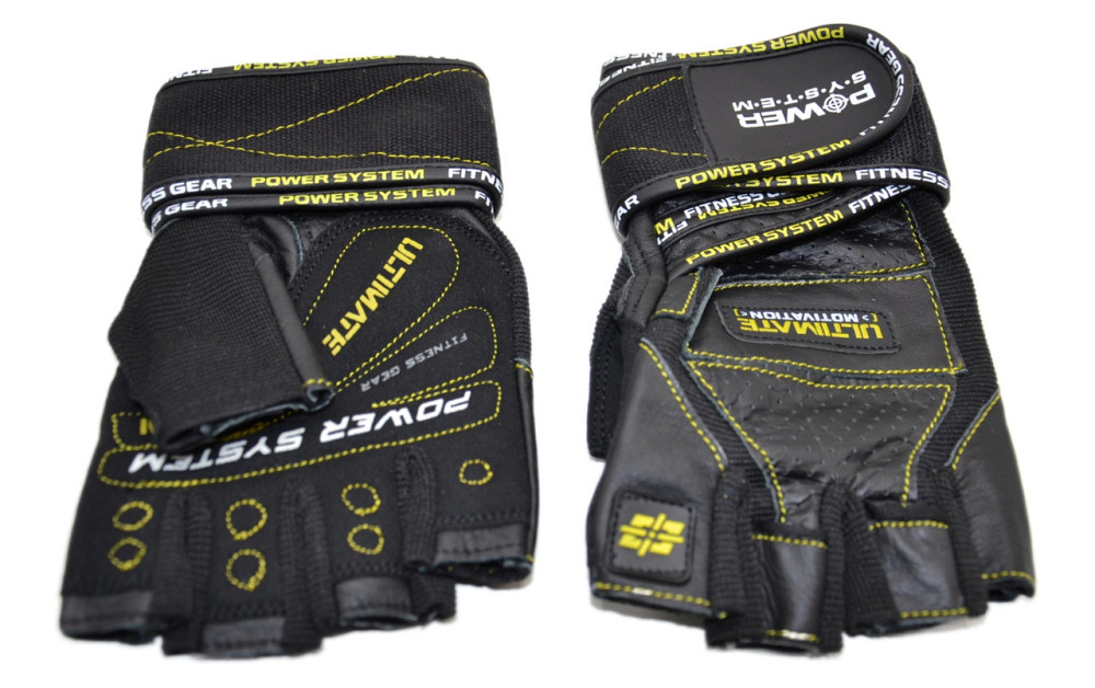Рукавички для фітнесу Power System PS-2810 Ultimate Motivation Black/Yellow Line L Каменское - изображение 4