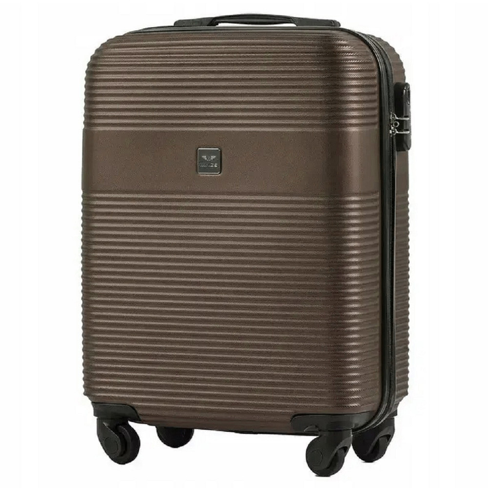 Валіза пластикова WINGS 5398 мікро 52 см коричнева Київ - фото 1
