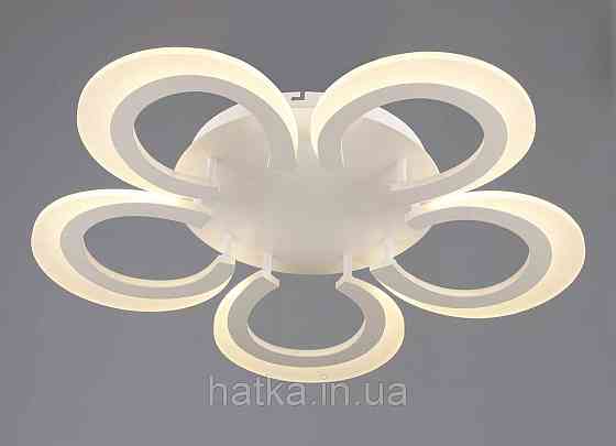 Люстра потолочная светодиодная VALESO 5 плафонов LED 35W Белый Сталь Акрил 3000K+6500K YH1426/5 Киев