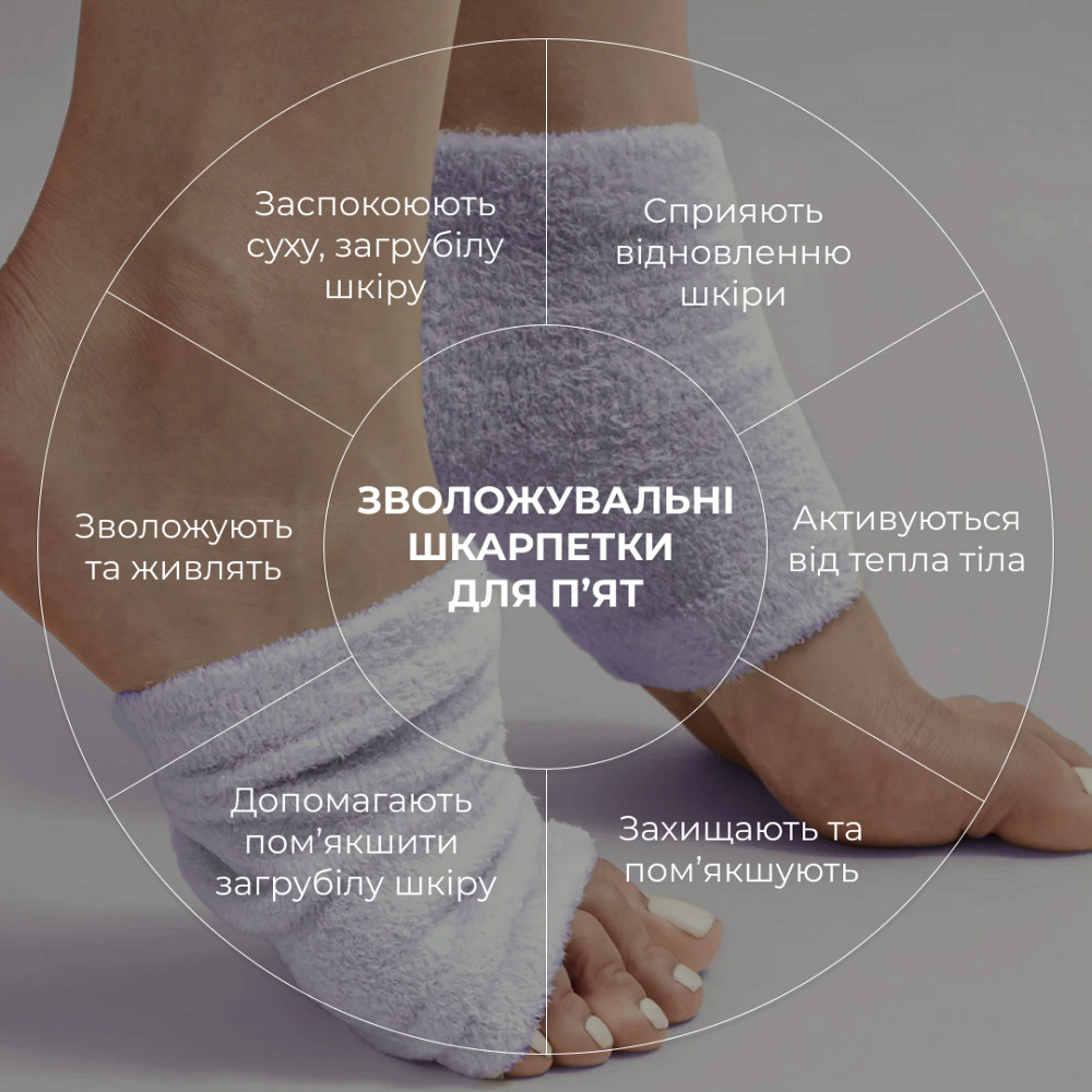 Зволожувальні шкарпетки для п’ят HydraHeel Soft Socks Hillary Київ - фото 14