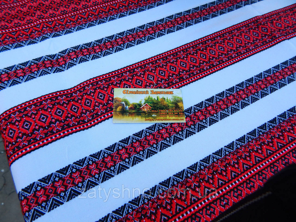 Вишита скатертина червона оптом Київ - фото 1
