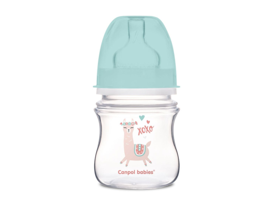 Бутылочка антиколиковая с широким горлышком 120 мл Canpol babies Easystart силиконовая, зелёная, Toys Кривой Рог