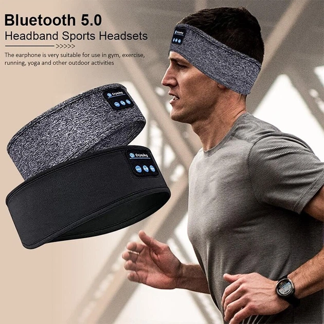 Беспроводные Bluetooth наушники-повязка SleepBand BT 5.0 для сна и спорта с микрофоном 10 часов работы черная Киев - изображение 7