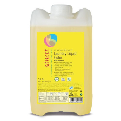 Гель для прання Sonett Mint&amp;Lemon Органічний концентрат Для кольорових тканин 5 л (4007547504424) Вінниця - фото 1