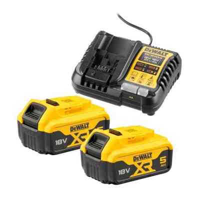 Набір акумулятор + зарядний пристрій DeWALT 12V/18V, ток 4A, 0.5 кг, 18В XR Li-Ion 2x5Ah (DCB1104P2) Вінниця