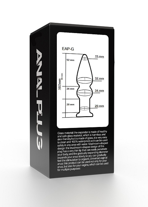 Анальный плаг из стекла EGZO EAP-G ( длина 10.7 см, диаметр 3.4 см ) Sex Aura Киев - изображение 5