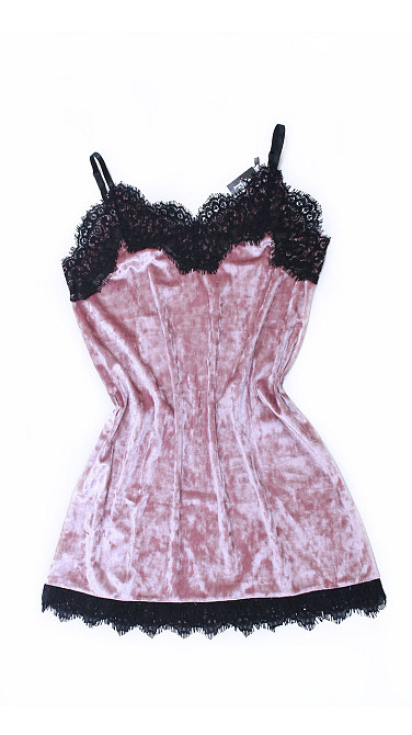 Женская ночная рубашка из мраморного велюра светло Пудровый S Харьков - изображение 1