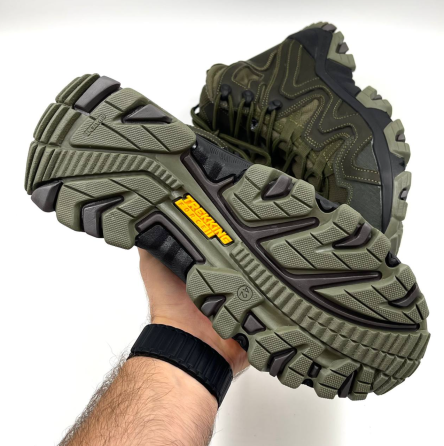 Тактические мужские ботинки оливковые, демисезонные, мембрана Gore-Tex, прочная подошва, кожа нубук, Cordura Львов