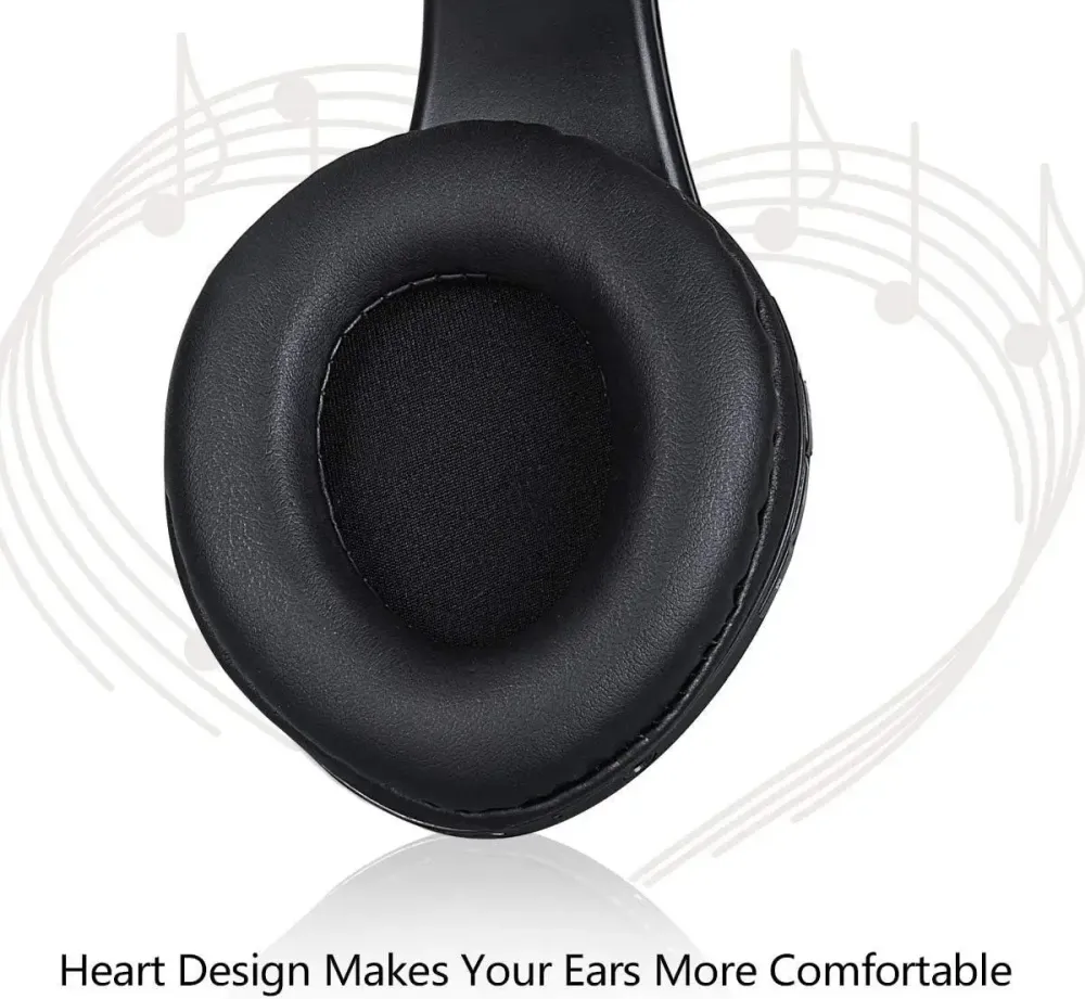 Беспроводные наушники Rydohi JH-812 Bluetooth 5.0, Hi-Fi стерео, с микрофоном, складные, для ПК/ТВ, черные + чехол Киев - изображение 5