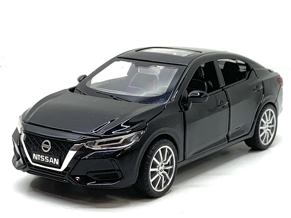 Машина Автосвіт Nissan selfie інерційна масштаб 1:32 відчиняються двері капот багажник 15 см Чорна (AP-2084) Чернігів - фото 3