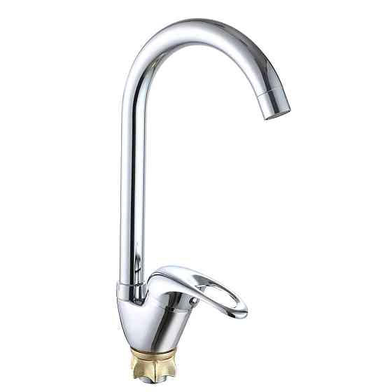 Смеситель для кухни WEZER VRL422-13 с поворотным изливом, хром Киев