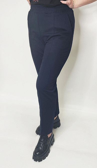 Брюки женские трикотажные прямые Темно-cиний 42-44 Харьков - изображение 2