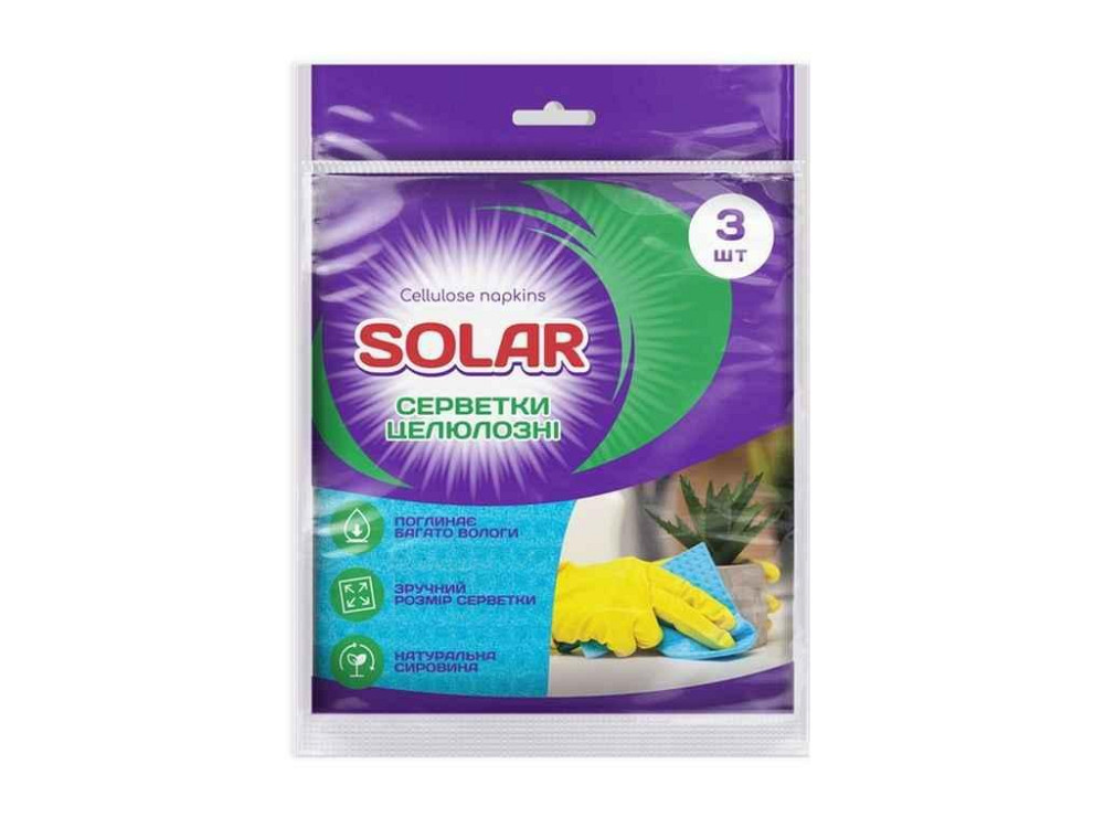 Салфетка для уборки 3шт ТМ SOLAR Киев - изображение 1