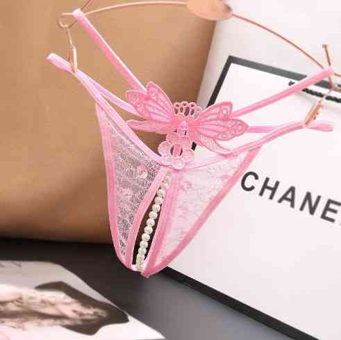 Трусики з бусинками та метеликами рожеві розмір універсальний (на резинці), 15% нейлон, 85% поліестер Київ