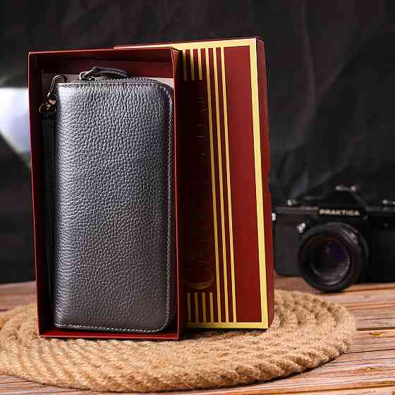 Чудовий гаманець з відливом для жінок із натуральної шкіри флотар CANPELLINI 21622 Сірий Київ