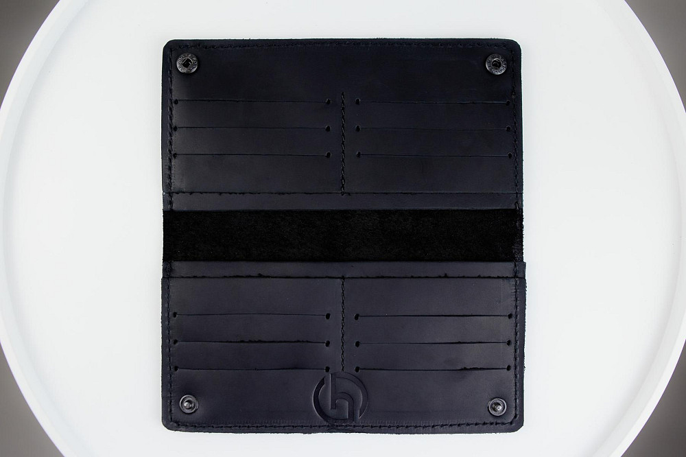 Чоловіче портмоне Skill із натуральної шкіри Crazy Horse SH109 (Чорний) Суми - фото 5