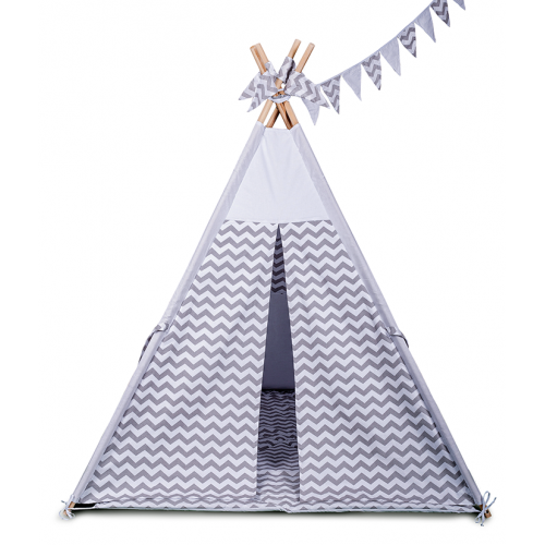 Вигвам Хатка комплект Серый зигзаг с подушкой Киев - изображение 2