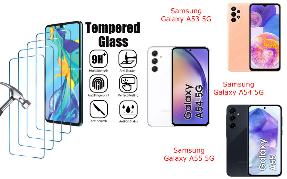 Защитное стекло ArmorGlass для Samsung Galaxy A53 5G, Galaxy A54 5G, Galaxy A55 5G – устойчивое к царапинам и Киев - изображение 1