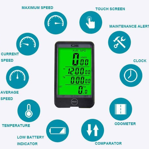 Велокомпьютеры спидометры SD-576C, Велосипедный счетчик скорости пробега, Оптимальный велокомпьютер XV-40 Ивано-Франковск - изображение 7