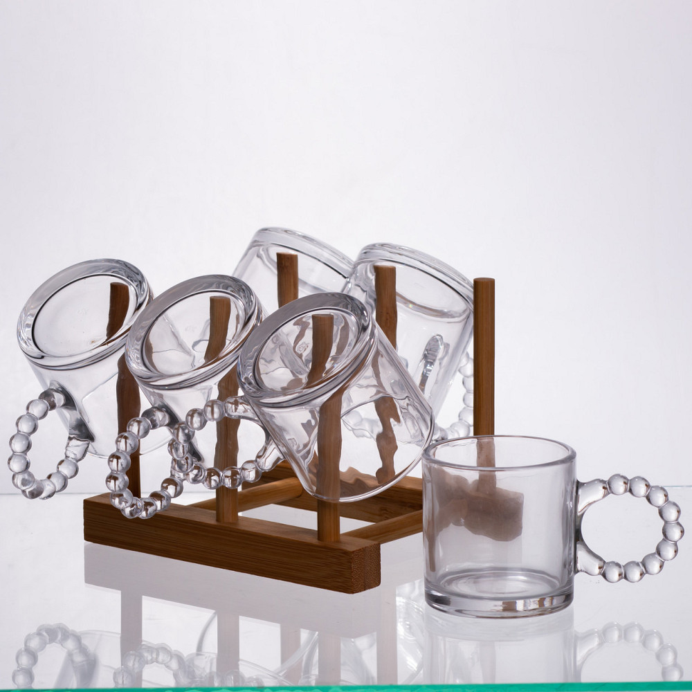 Чайний сервіз з бамбуковою підставкою, 8 предметів Київ - фото 2