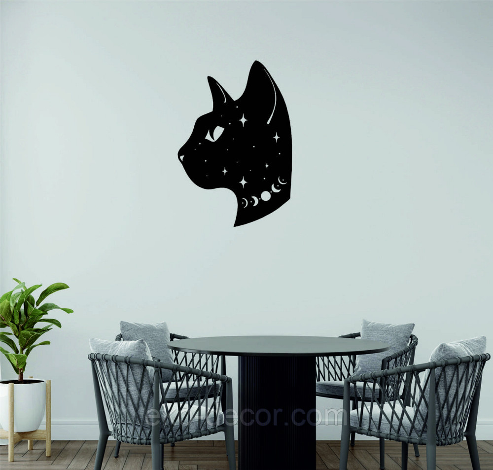 Декоративное настенное 3D Панно «Кот» Декор на стену с объемом 110*75 см, Черный Киев - изображение 8