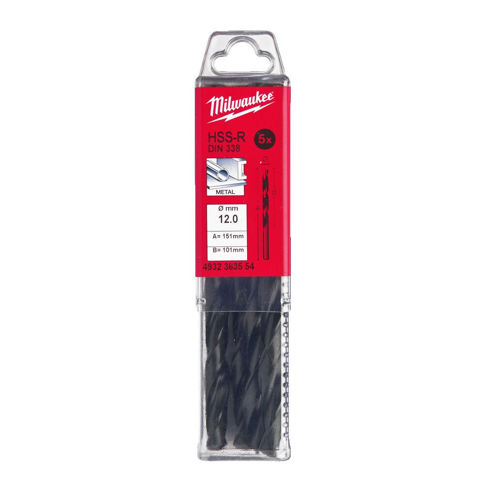 Свердло по металу HSS-R MILWAUKEE DIN338, діаметр 12 мм, (5шт) пластикова коробка Одесса - изображение 1