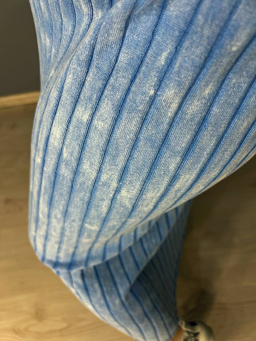 Платье женское Fashion 3042 длинное трапеция трикотажное в рубчик, голубой, one size Киев - изображение 17