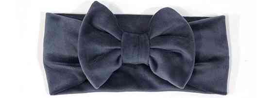 Повязка для волос велюр графит Бант Киев