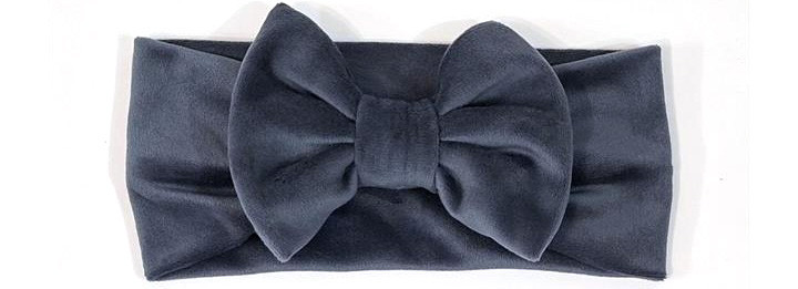 Повязка для волос велюр графит Бант Киев - изображение 1