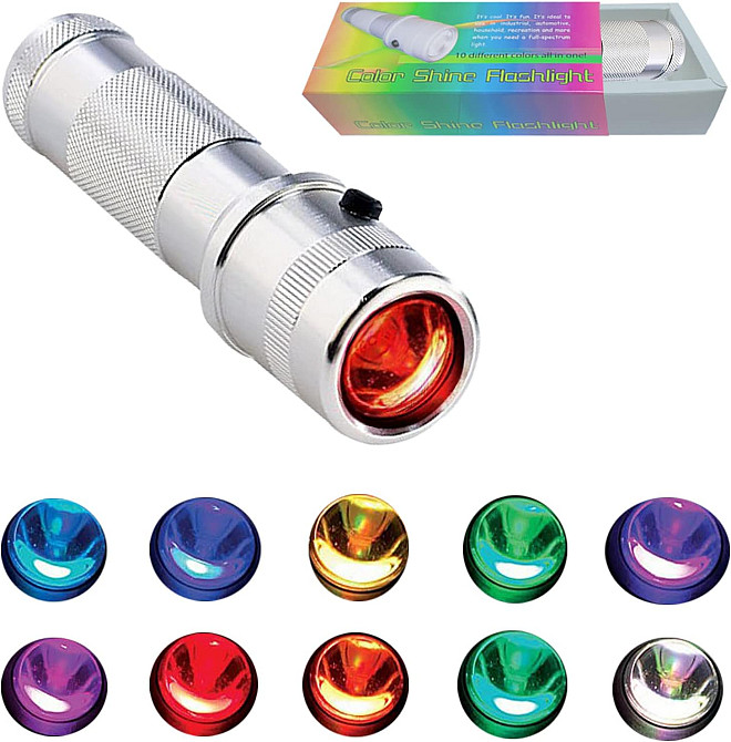 Світлодіодний ліхтарик RGB LucaSng 10 кольорів Луцьк - фото 1