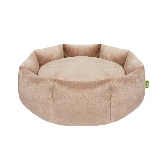 Лежанка ХайДог HiDOG плюшева кругла M для собаки або кота капучино (47 х 15 см) Київ
