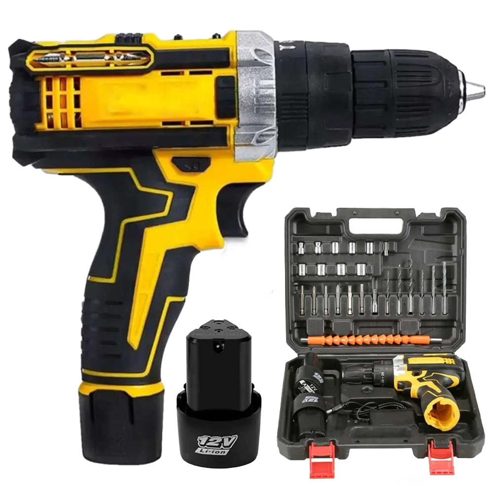 Шуруповерт аккумуляторный 12V с набором инструментов + 2 аккумулятора SBR Киев - изображение 1