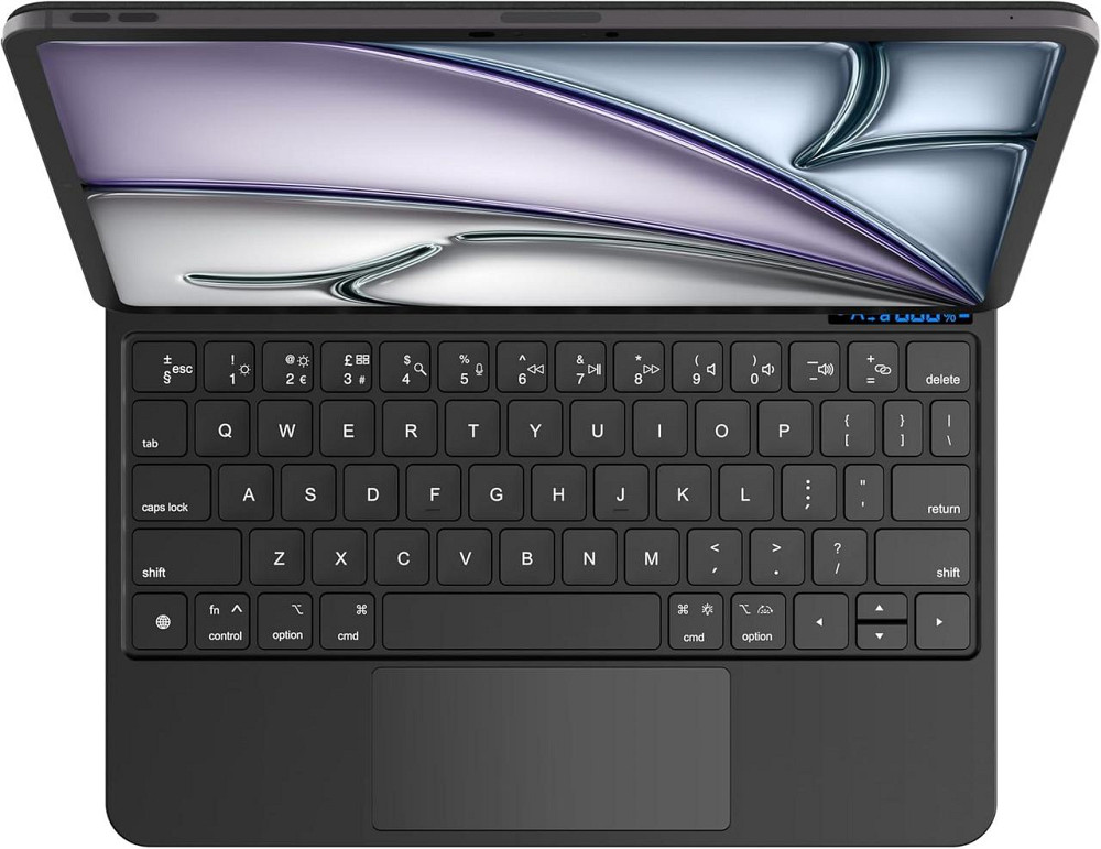 Клавіатурний чохол для iPad Air 11 (M3/M2) чорний з трекпадом RGB підсвітка магнітний універсальний кейс 11 дюймів Київ - фото 2