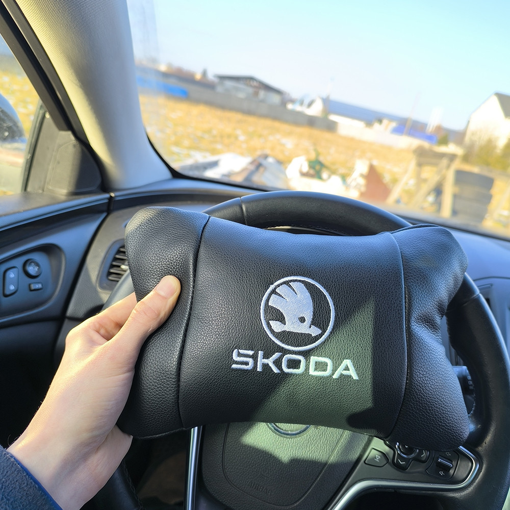 Подушка для підтримки шиї в машині Skoda Шкода, Декоративна подушка підголівник, Автоподушка подарунок SZ-35 Львів - фото 9