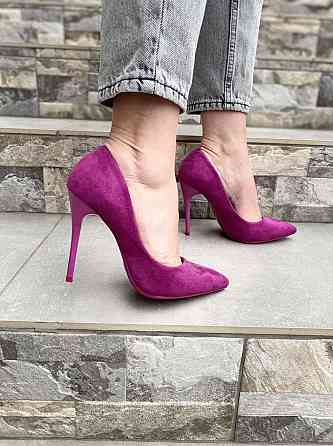 Comer Туфлі жіночі COMER фіолетовий еко-замша каблук 11см розмір 35-39 (AH-3) Коломия