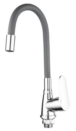 Змішувач для кухні Mixxus Elvis 014 з відбиваючою сірою поверхнею без підводки Харків