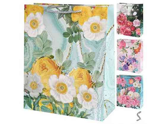 Пакет подарочный S Flowers 3D 8*24*8.5см R34427-S ТМ STENSON Киев