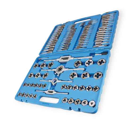 Набір плашок та мітчиків 110 шт M2-M18 кейс Мукачево