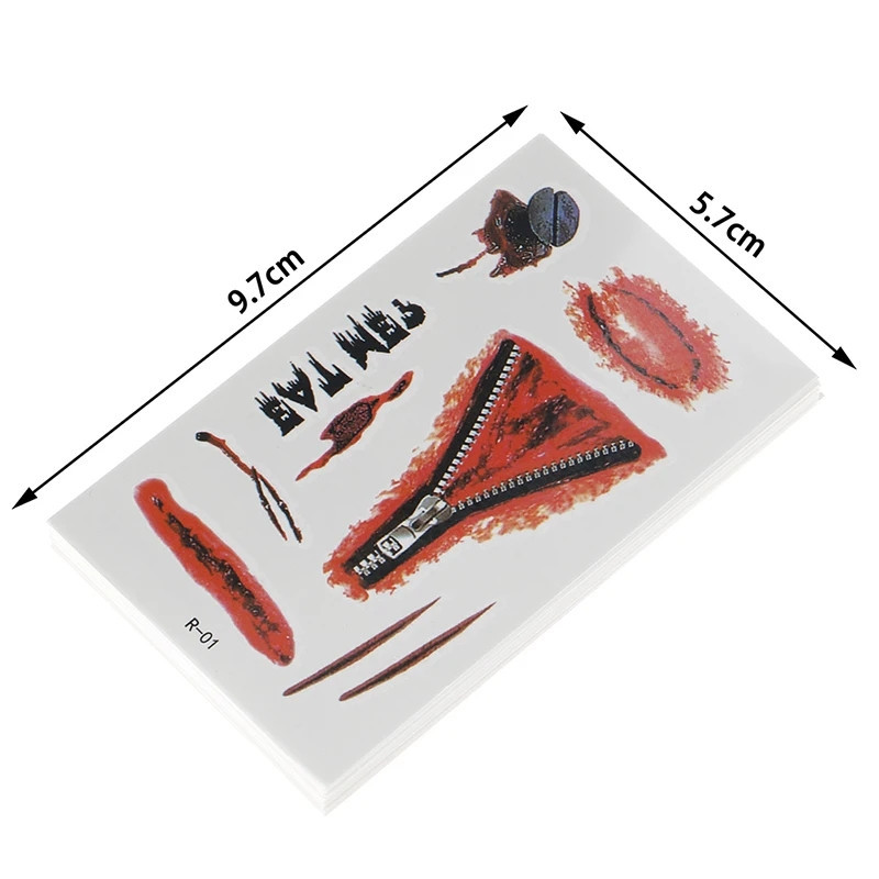 Тимчасові тату на Хелловін 60 штук 10 на 6 см різнобарвний Київ - фото 3