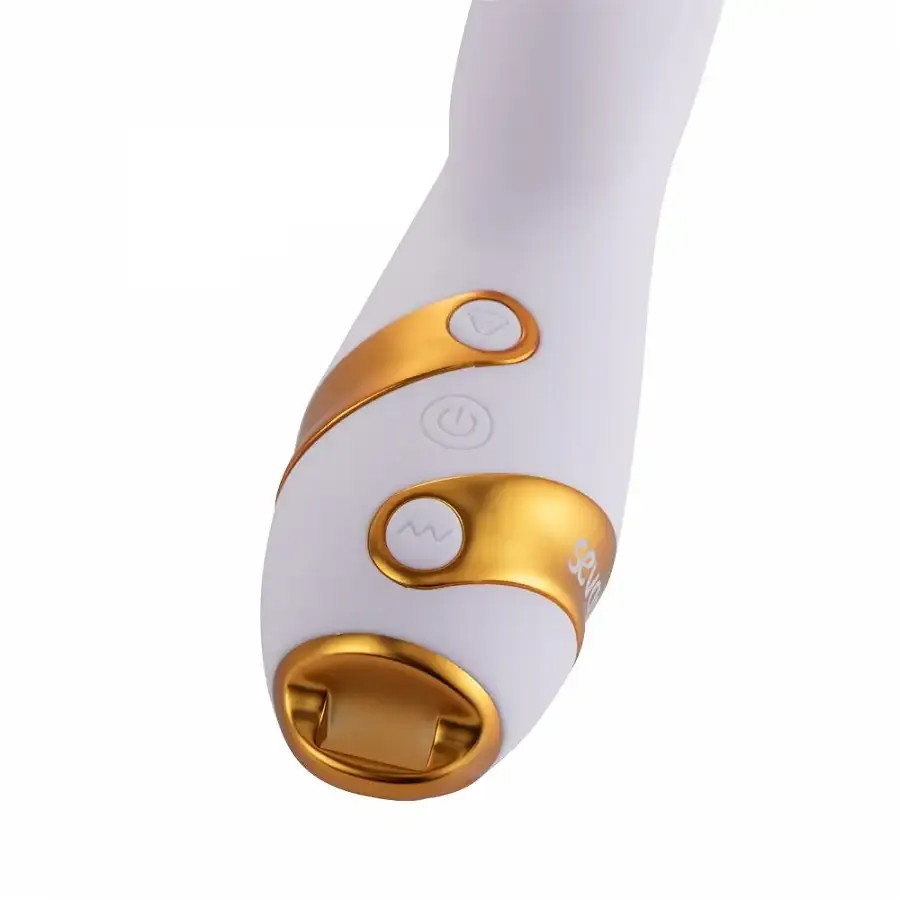 Вібратор-кролик з флогером LOCKINK SEVANDA Whip Vibrating Massage Wand - White & Golden Львів - фото 5