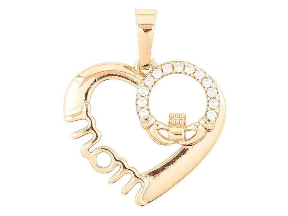 Кулон Позолота 18K «Сердечко з написом Мама» для ланцюжка до 7мм (262338) ТМ Xuping Київ - фото 1